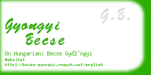 gyongyi becse business card